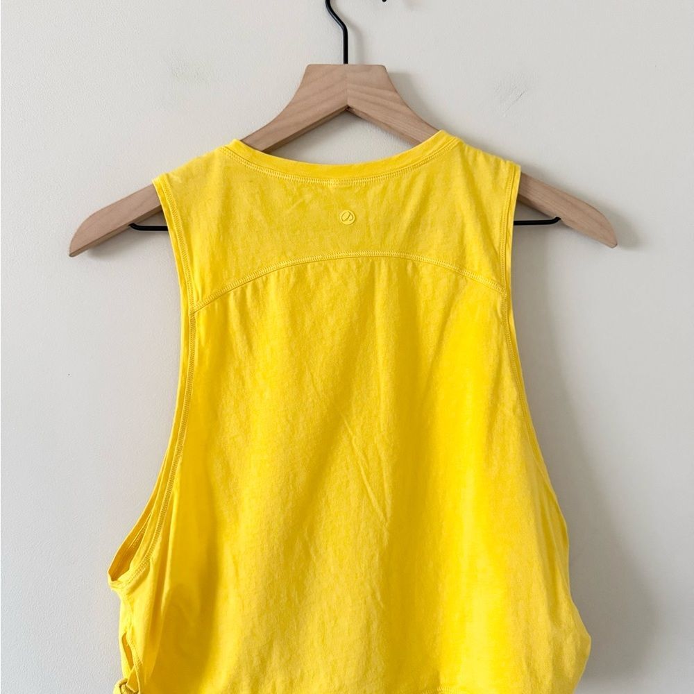 CRZ Yoga Athletic Tank with Side Knot Detail in Yellow Size S - Picture 5 of 5